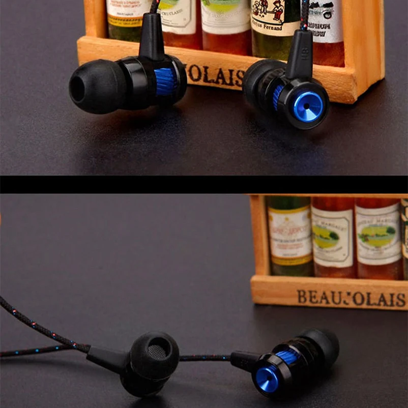 Стерео наушники в ухо проводные телефоны бас Музыка гарнитура 3 5 мм с микрофоном