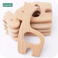 bopoobo baby toys 10pc beech wood giraffe dolls baby nursing accessories educational toys for babies wooden rattles teethers