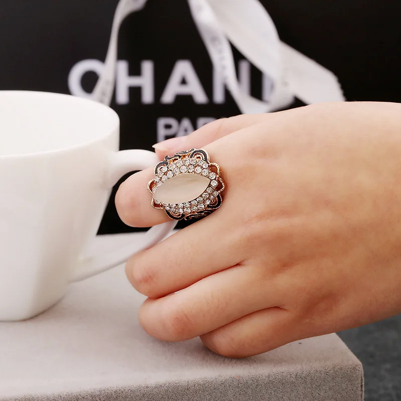 Маленькие камни огненный опал тонкие радужные кольца для женщин розовое золото