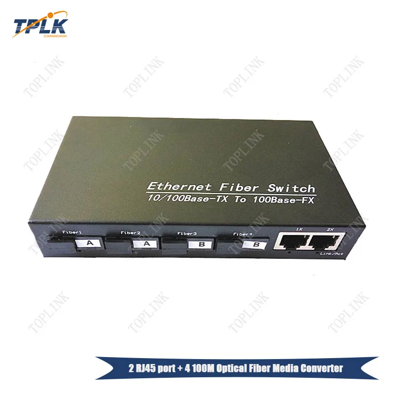 2018 Горячая продажа 1 пара 100 м SF/SM конвертер 2 RJ45 порт + 4 POE волоконно-оптический