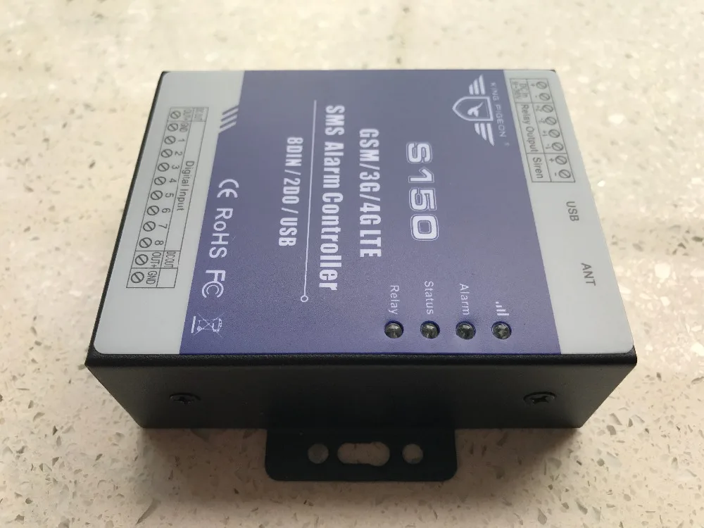 240VAC/3A контроллер охранной сигнализации gsm sms RTU контроллер домашней автоматизации с 8 входами S150 реле сухого контакта