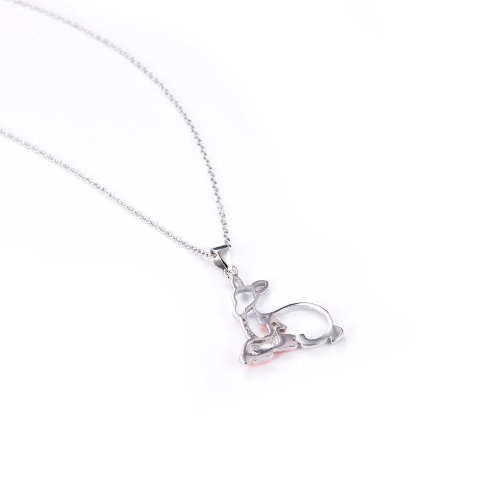 Женское ожерелье из серебра 925 пробы с подвеской в виде оленя|fashion jewelry|jewelry