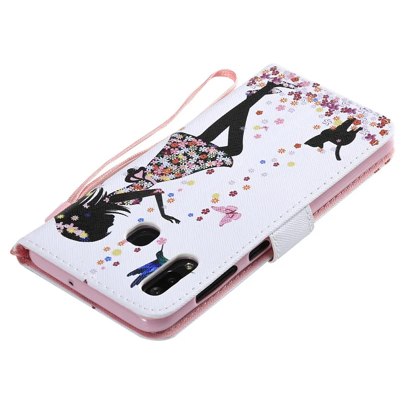 For Samsung A20 Case Flip Luxury PU Leather Back Cover Phone Galaxy A 20 GalaxyA20 A205F A205 SM-A205F | Мобильные телефоны и