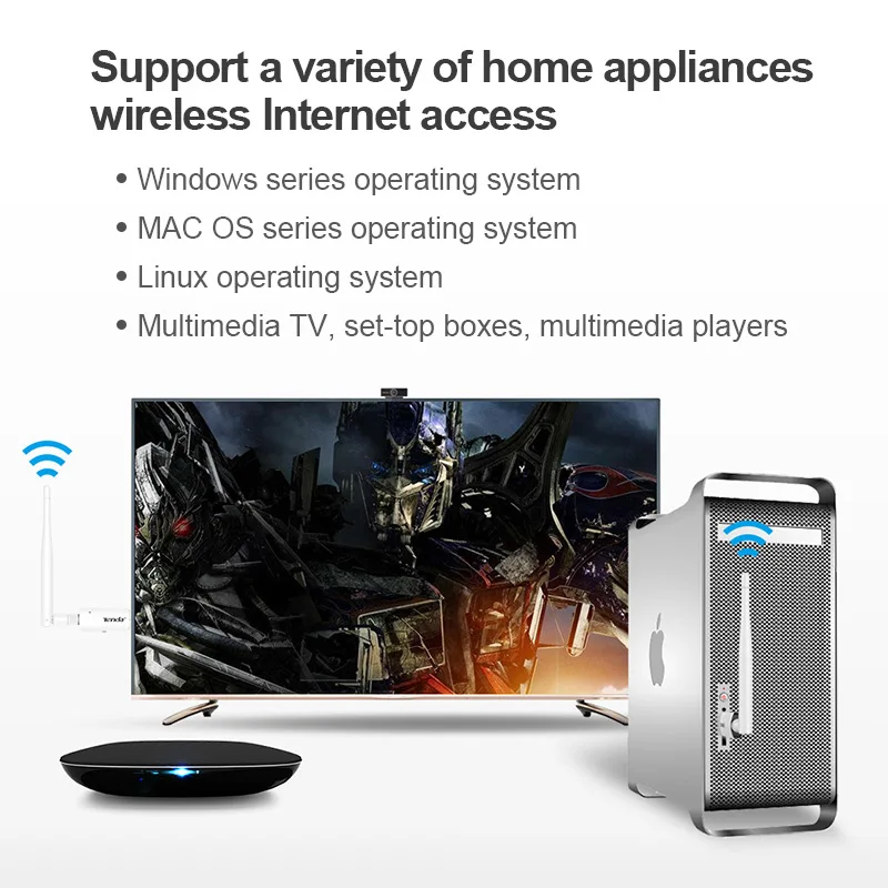 Сетевая карта Tenda U1 usb wi fi 300 Мбит/с Utral Fast mini 2 4 ГГц антенна 802.11b/g/n беспроводной