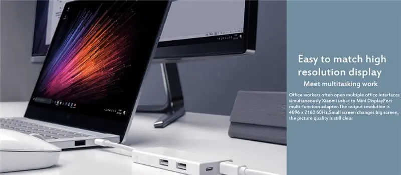 Xiaomi PD 3,0 Macbook USB-C-Mini Displayport многофункциональный Кабель-адаптер умное зарядное устройство для ноутбука планшета тип-c порт