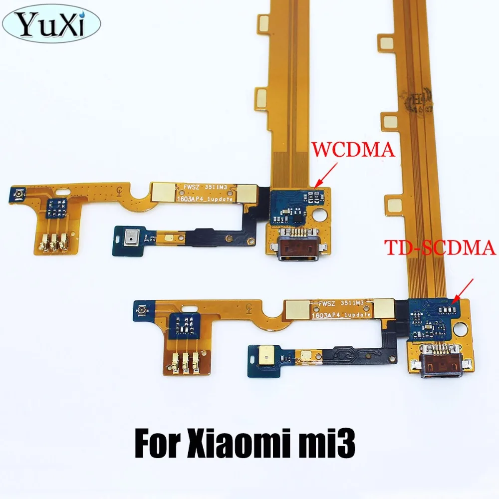 

YuXi для Xiaomi Mi3 Mi 3 M3, запасные части, USB док-станция, зарядный порт + микрофонная плата микрофона, гибкий кабель