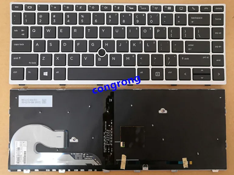 Клавиатура с английской подсветкой для ноутбука HP EliteBook 840 G5 846 745 мышью цвет