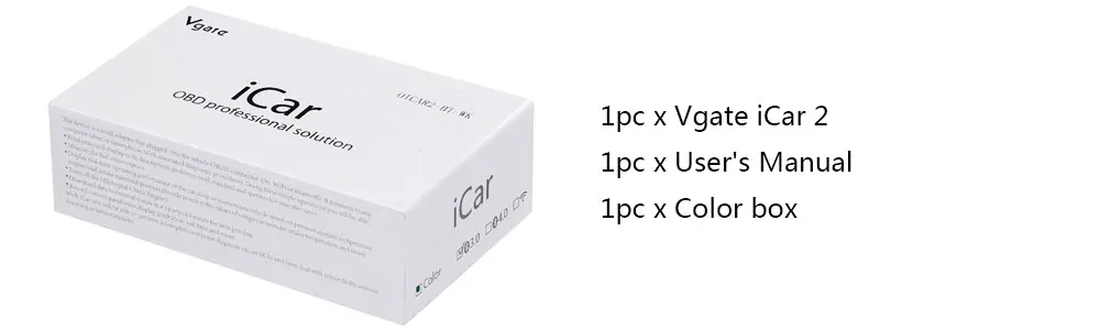 Vgate icar2 Bluetooth/Wifi OBD2 диагностический инструмент ELM327 V2.1 автомобильный диагностический сканер Mini elm 327 для IOS/PC/android