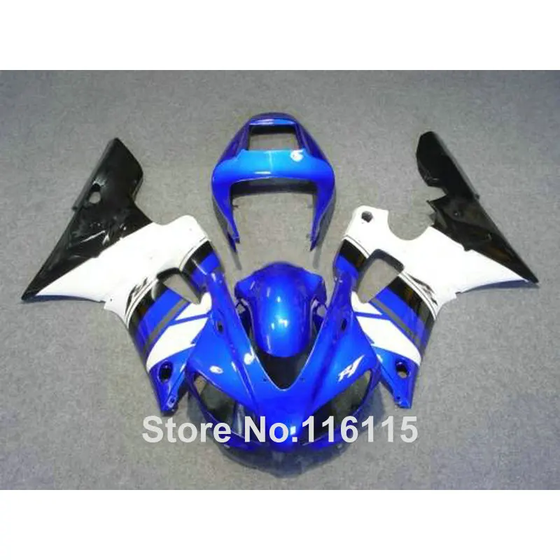 Комплект пластиковых обтекателей MOTOMARTS для YAMAHA R1 1998 1999 черные синие белые