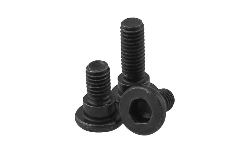 

60pcs 12.9 carbon steel Step screw Boss screws M2.5 M3 screws Small plug model black Pressure plate positioning screw