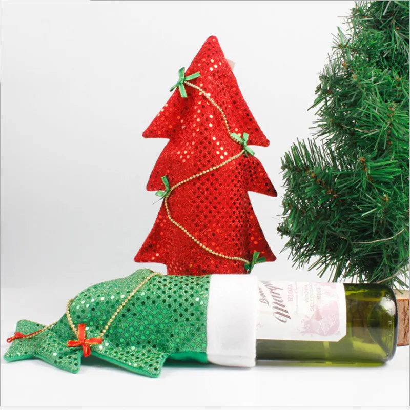 Новый горячий arbol de navidad набор бутылок для вина вечерние украшения дома
