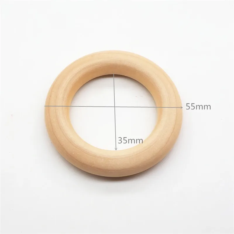 Chenkai 50 шт. 5 см 2 16 дюйма деревянное кольцо Прорезыватель DIY незаконченная