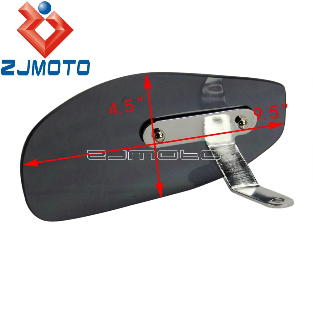 Фото ZJMOTO ABS пластик 8 мм 10 мм Универсальная мотоциклетная защита от дыма, защита от ветра, защита от ветра для чопперов, крейсеров, туров №2