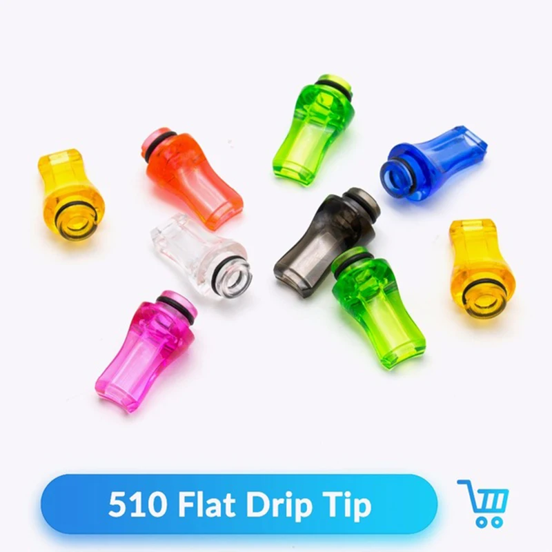 Плоский дрип тип Volcanee Quartz Banger 10 шт./лот 510 для V8 Baby Tank электронная сигарета RDA RTA