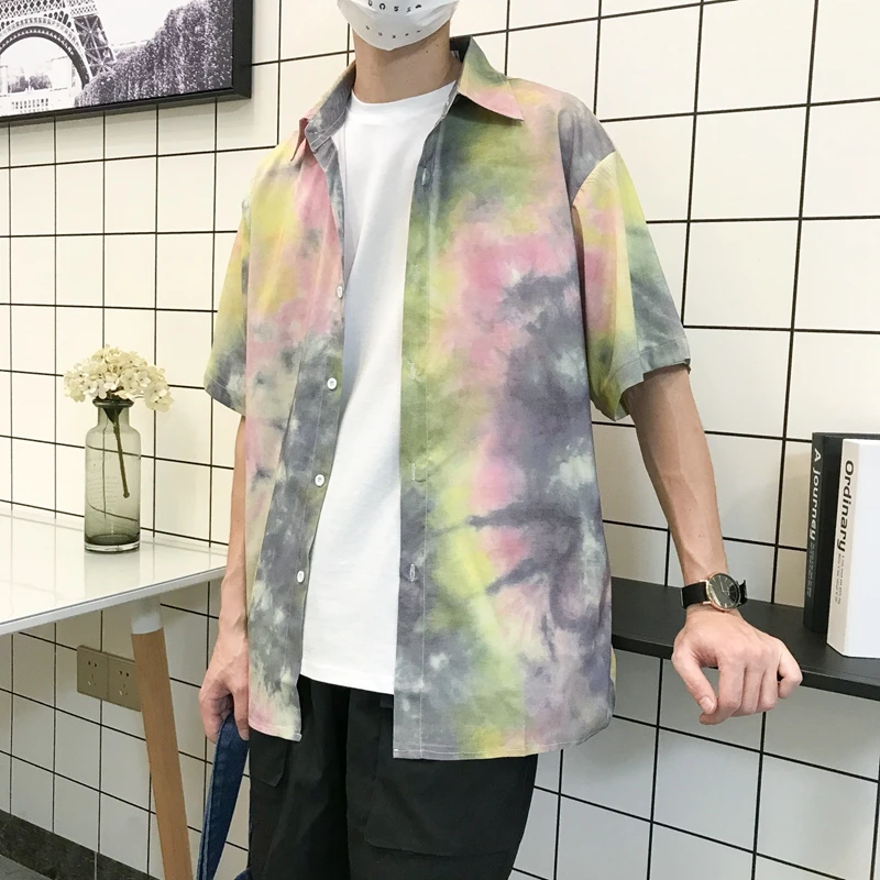 Мужская рубашка с отложным воротником Dark Icon гавайская 3 цветов лето 2019 | одежда