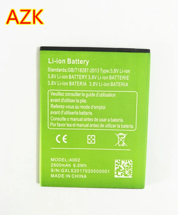 AZK 10 шт./лот Новый 2500 мАч A002 Аккумулятор для TIMMY M7 Восьмиядерный MTK6592 5 дюймов мобильный телефон