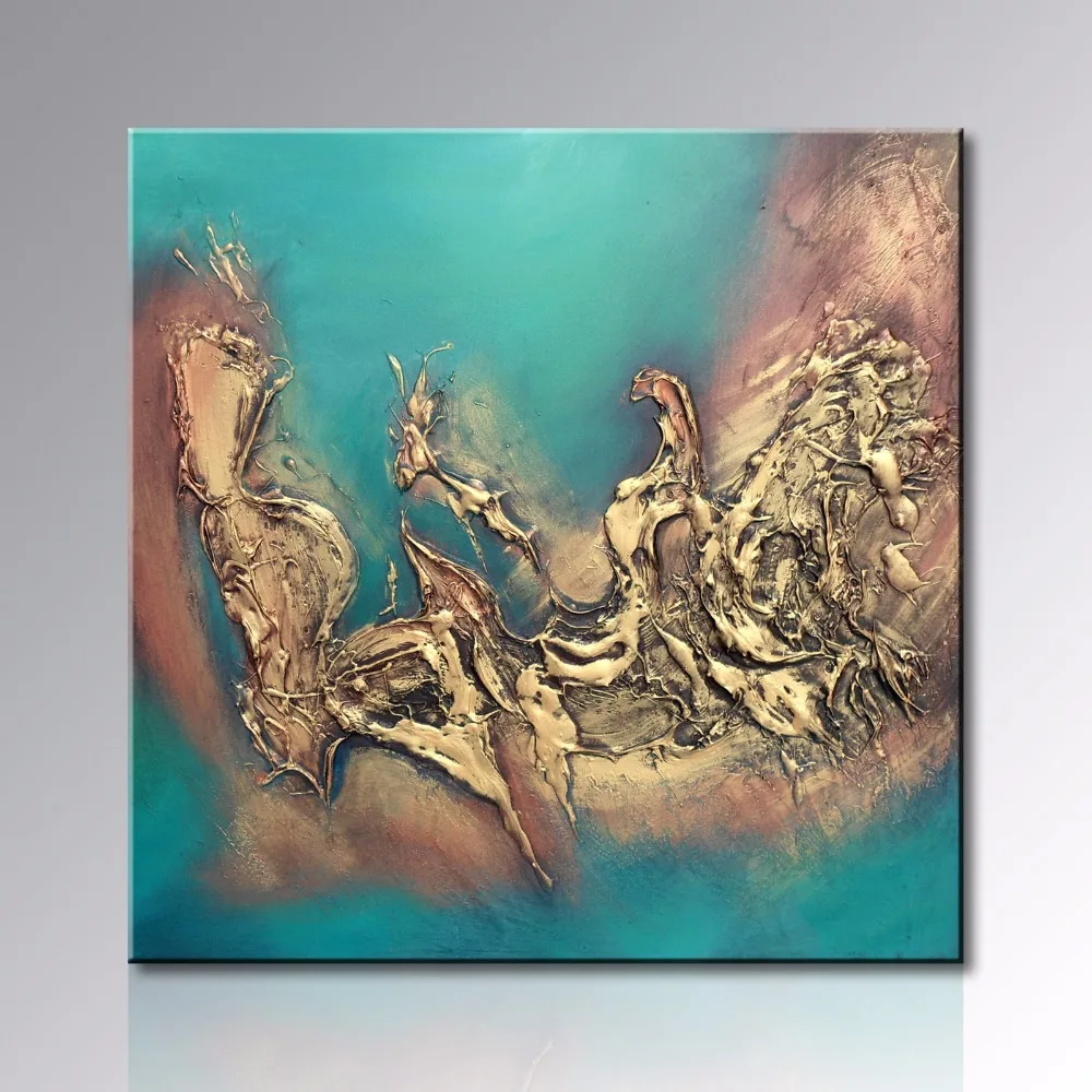 UnFramed ручная роспись текстурированный реферат картина маслом на холсте 1 панель