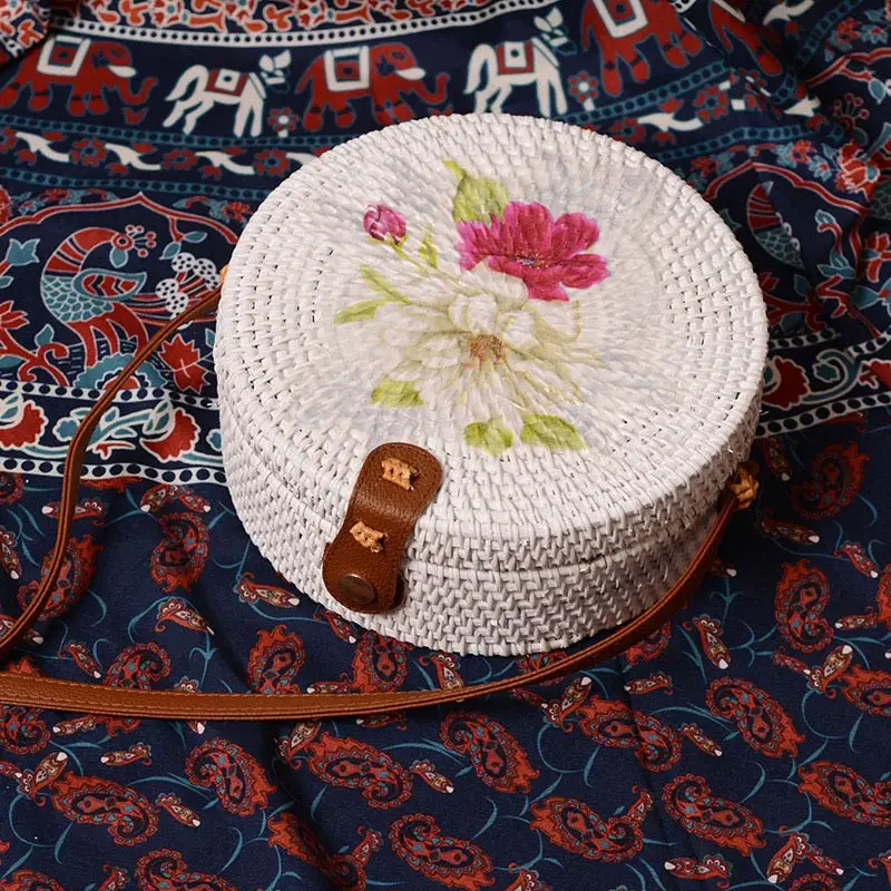 Sac Femme женская сумка из ротанга летние пляжные сумки через плечо ручная работа