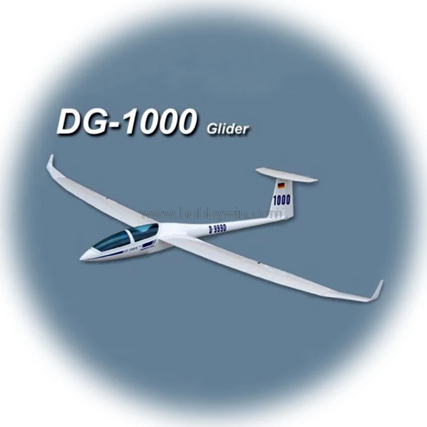 DG1000 Наклонный планер 2630 мм из стекловолокна Fuselage Balsa деревянные крылья ARF RC парусник без электронных деталей