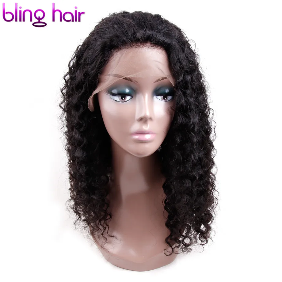 Шикарные волосы бразильские кудрявые человеческие парик с волосами младенца 360