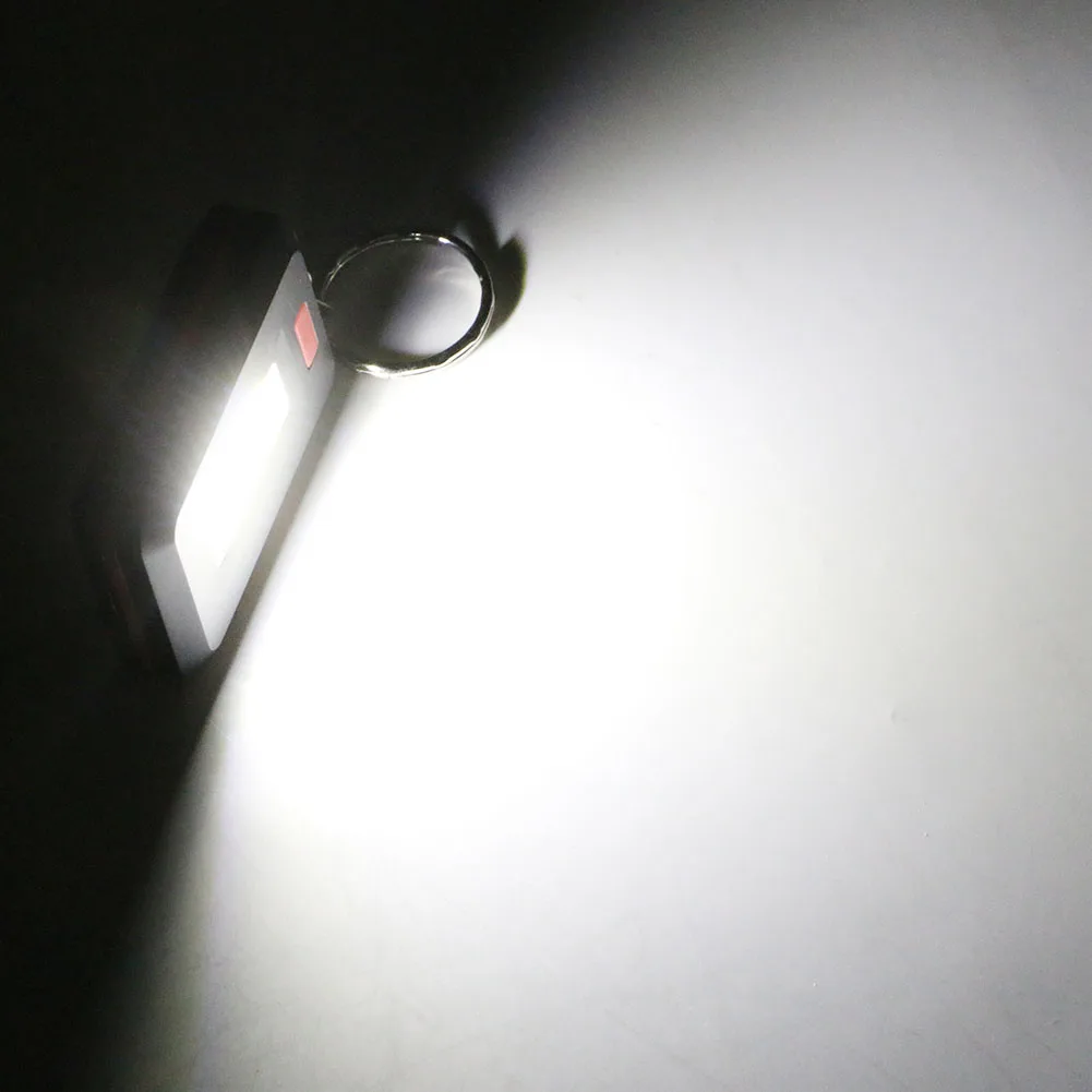 Ультраяркий светодиодный фонарик COB портативный мини с цепочкой для ключей