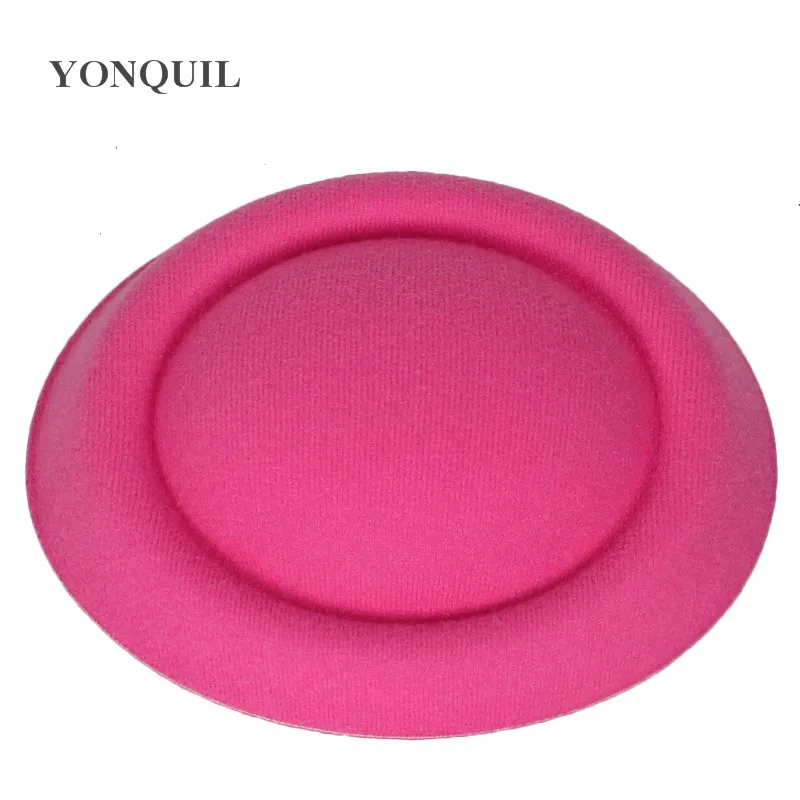 hot pink 16 см Вуалетка база полиэстер шапки женские фетровая Вуалетка DIY аксессуары для волос 19 цветов 50 шт./лот - Цвет: hot pink