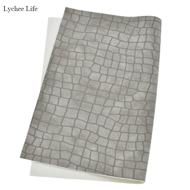Lychee Life винтажный клетчатый узор A4 ткань высокое качество искусственная кожа