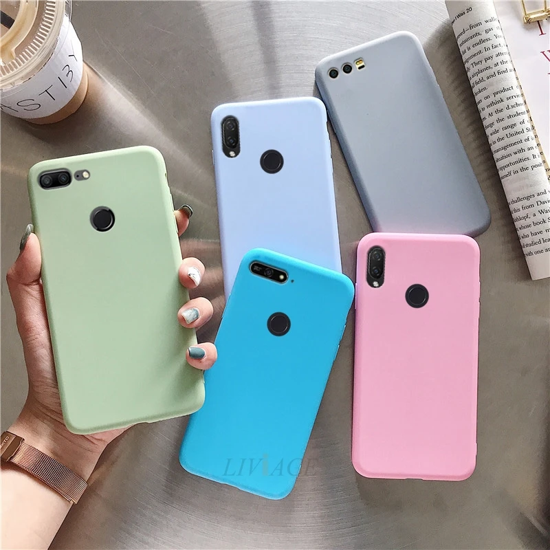 Силиконовый чехол для телефона ярких цветов для huawei honor 7a 7c pro 9i v9 play v10 view 10 8 9 lite 7s 20 6x милый чехол-накладка из ТПУ