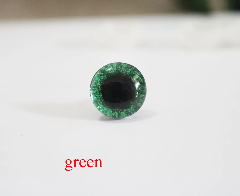 green color 40 шт./лот 14 мм/16 мм/20 мм/24 мм 3D Прозрачные блестящие игрушечные глаза+ блестящая ткань+ шайба для плюшевая игрушка "сделай сам" Кукла-18 цветов на выбор-N18 - Цвет: green color