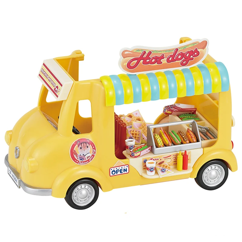 Sylvanian Families Кукольный домик для хот догов фургонов аксессуары автомобиля игровой