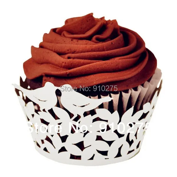 24 шт. идеальная пара любовь птицы белый лазерный разрез Свадебная вечеринка мини