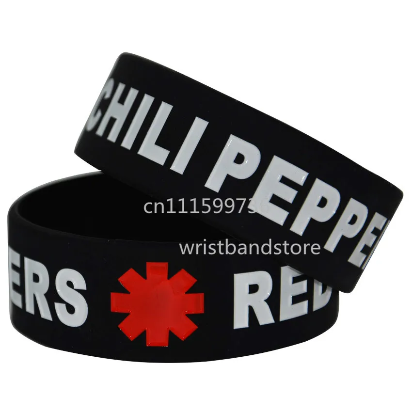25 шт./лот Re d Hot Ch ili Pep pers Силиконовый браслет с цветными вставками | Украшения и