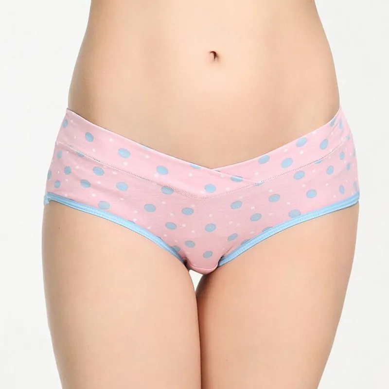 Новые трусы в горошек для беременных женщин нижнее белье трусики с низкой талией