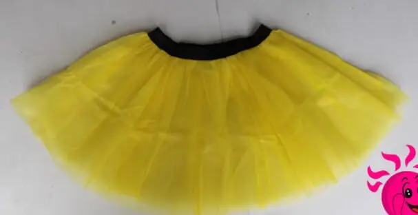 YELLOW Прямая 1980 s неоновый зеленый женский неоновый УФ юбка-пачка ажурные перчатки бисер курица Необычные сетчатые бальные костюмы мини юбки - Цвет: YELLOW
