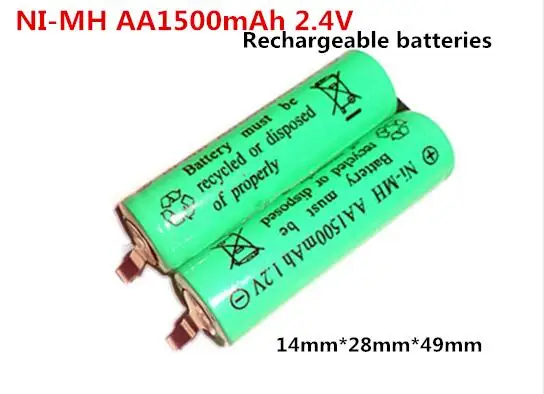 Новый аккумулятор Ni MH AA 1500 мА · ч aa1500ма 2 4 В аккумуляторы для B 8302|rechargeable battery|battery
