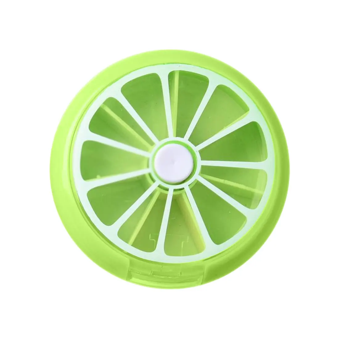 Green Channy коробка для таблеток в форме фруктов витамин 7 дней Еженедельный медицинский Pillbox чехол для хранения Таблеток Контейнер чехол s путешествия круглый уход за здоровьем - Цвет: Green