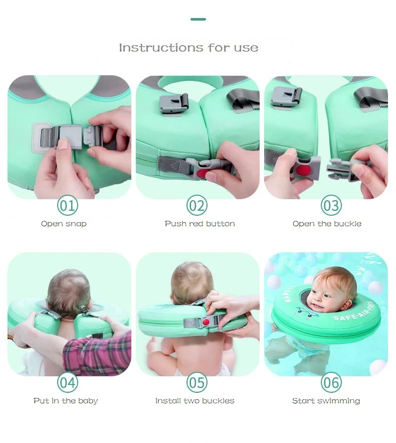 Mambobaby Твердые безопасности не нужно надувные детские плавающие шеи кольцо поплавок для аксессуаров детский бассейн