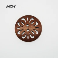 shine wooden sewing buttons scrapbooking round two holes hollow 23mm dia 24pcs costura botones decorate bottoni botoes