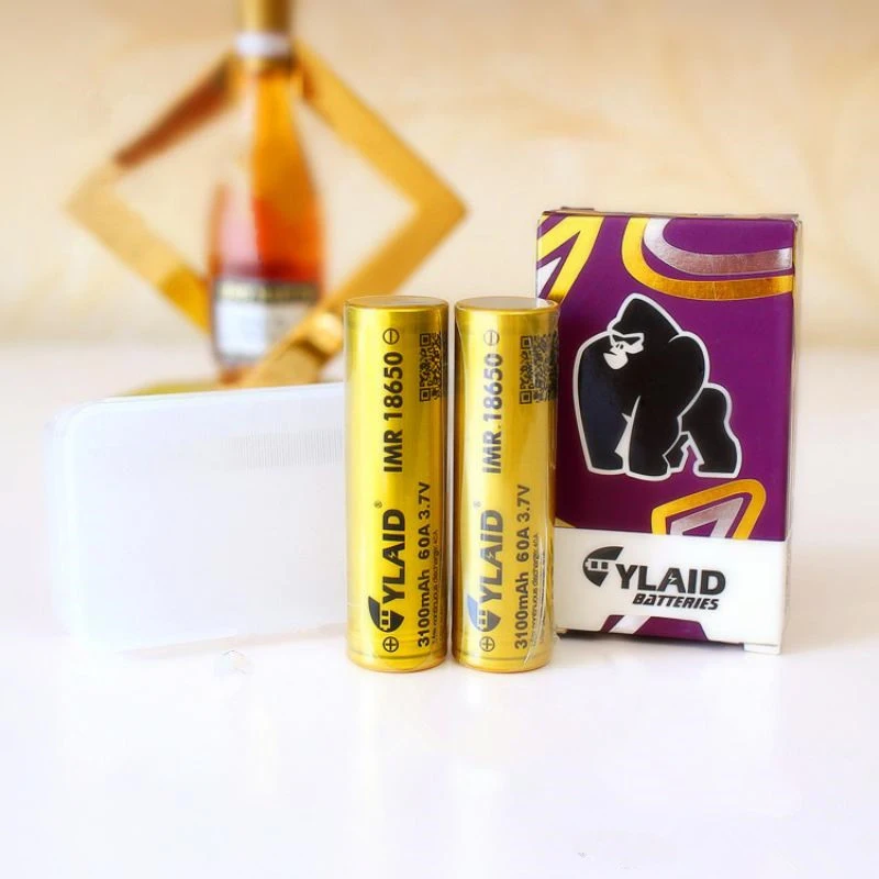 

2 шт., литий-ионные аккумуляторы YLAID 18650, 3,7 в, 3100 мАч, 60A