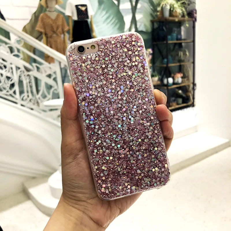 Luxury Candy Color Glitter Powder Cases For coque iphone X XS Max XR 7 8 6 6S Plus Soft TPU Silicon Shinning Phone Case Capa New | Мобильные