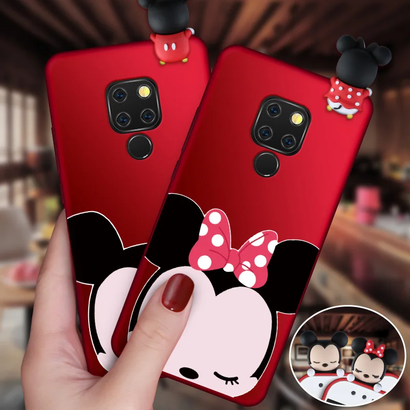 For Huawei Mate 20 6.0&quotCase Hengneker Cartoon 3D Cute Minnie mouse Full Protection Silicone Case for huawei mate20Pro Phone |