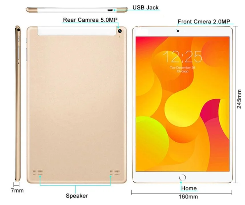 10 дюймовые MP4 Bluetooth беспроводные WIFI записи Octa Core 4 + 128 мощный Android 6 0 IPS Dual SIM