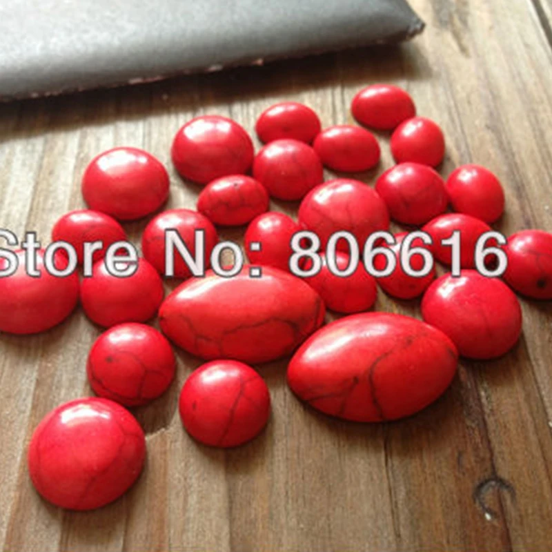 

(Plz choose size) 142pcs mix 4 styles Natural Red Stone Flat Base Beads Semi-precious Jewelry Accessories & Findings