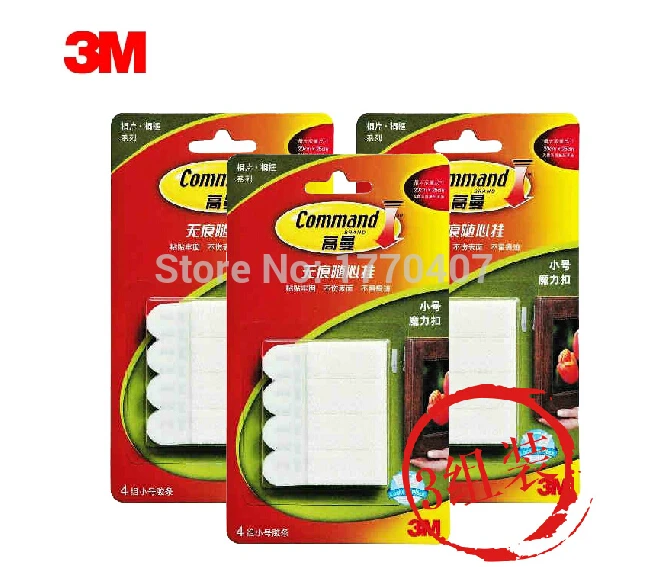 

36 Pack 3M Command Damage-free small Picture hanging Strips 4 sets/pack Command Picture & Mirror Hanging Strips magic dual lock