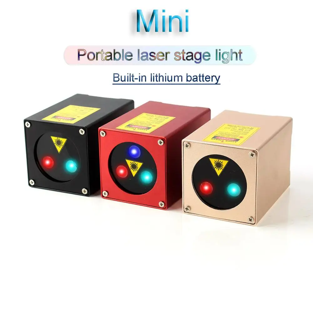 Портативный мини зеленый и красный лазерный сценический свет праздничное