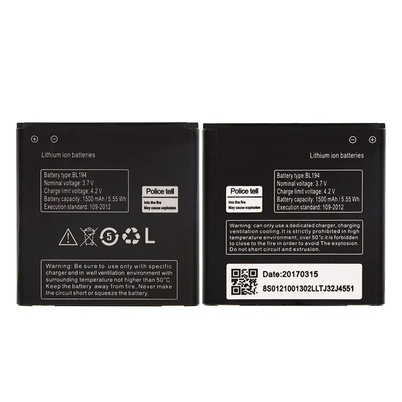 Аккумулятор BL194 для Lenovo A288T A298T A520 A660 A698T A690 A370 A530 аккумулятор 1500 мАч | Мобильные