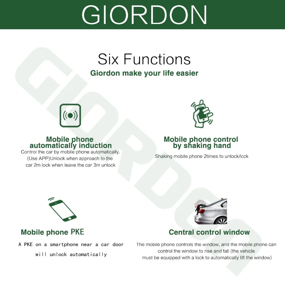 smart key car alarm system with stop push mobile phone android and ios controls the security sensor passive keyless entry 686a free global shipping