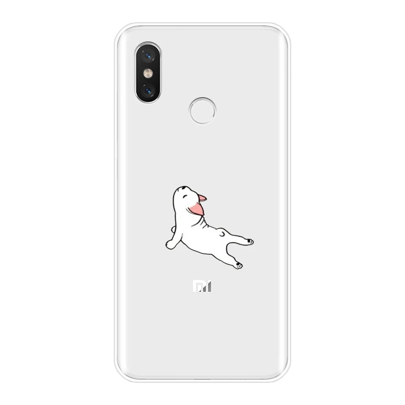 Телефонный чехол для Xiaomi Mi 5 5C 5S 5X 6 6X Plus 8 SE силиконовый с Мопсом собакой мягкая