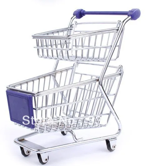 Бесплатная доставка двойные слои мини супермаркет торговый Handcart тележка телефон