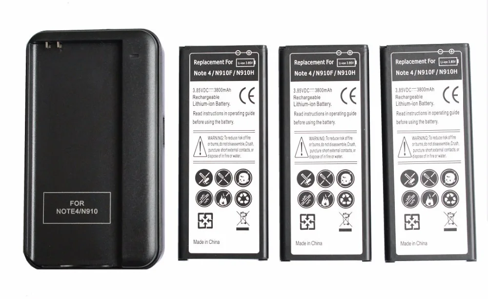3x3800 мАч EB BN910BBE(K/U) запасная батарея + зарядное устройство для Samsung Galaxy Note